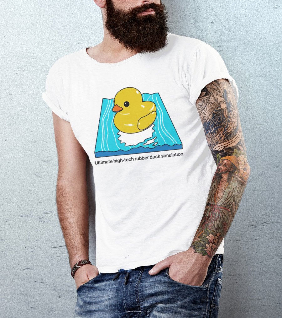 Ultimate High-Tech Rubber Duck Simulation Pool Platform T-Shirt