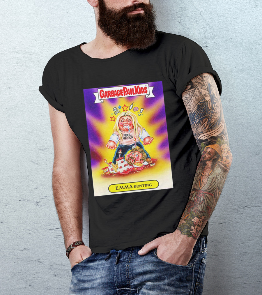 Garbage Pail Kids Emma Bunting Mrs. Hicks Caricature T-Shirt