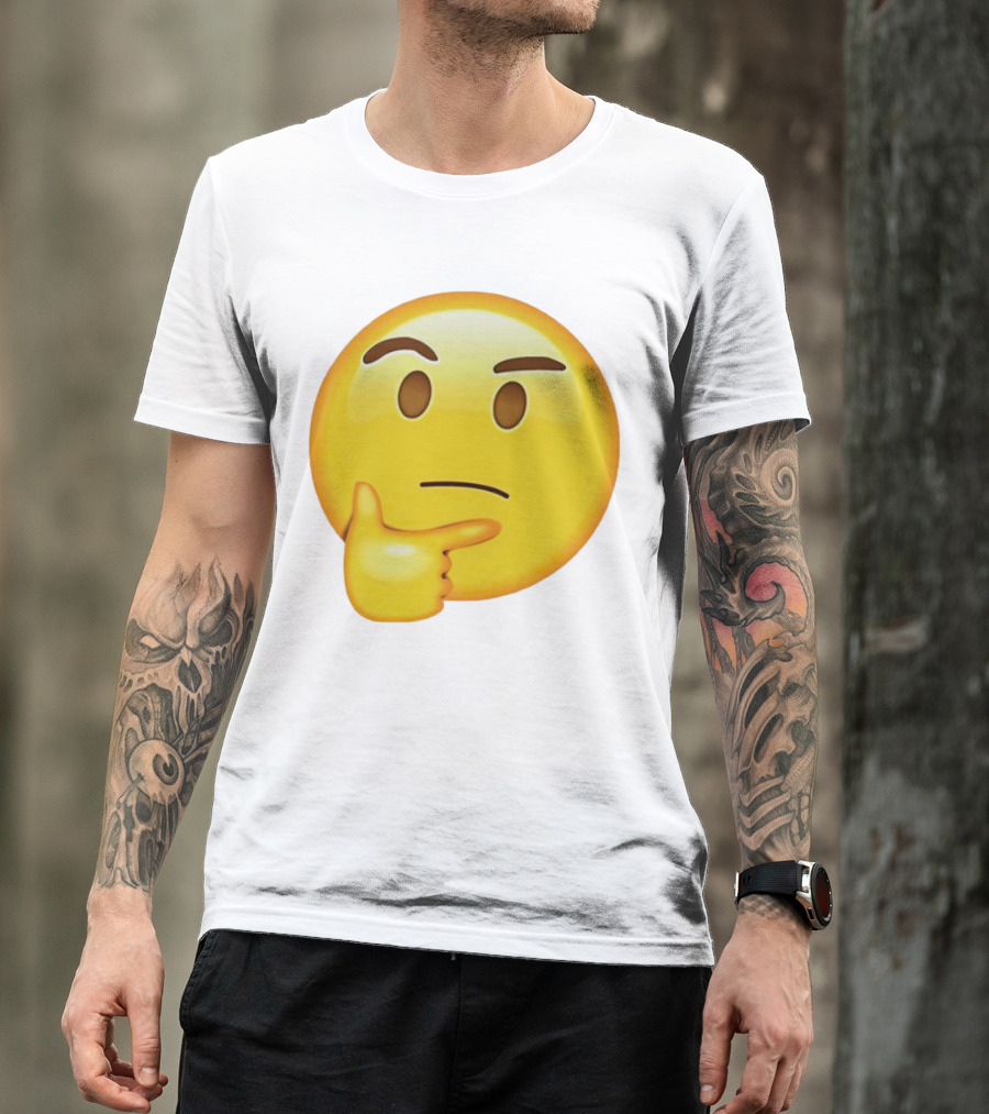 Moji Curious Thinking Face Emoji T-Shirt