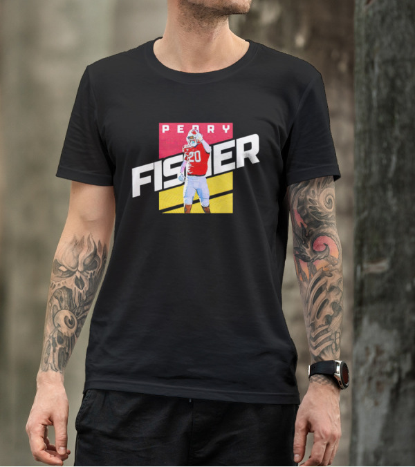 Perry Fisher Game Day Action Maryland Terrapins Football T-Shirt