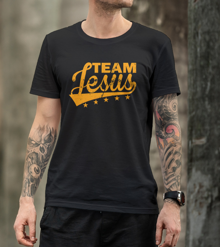 Team Jesus Vintage Style Retro Stars T-Shirt