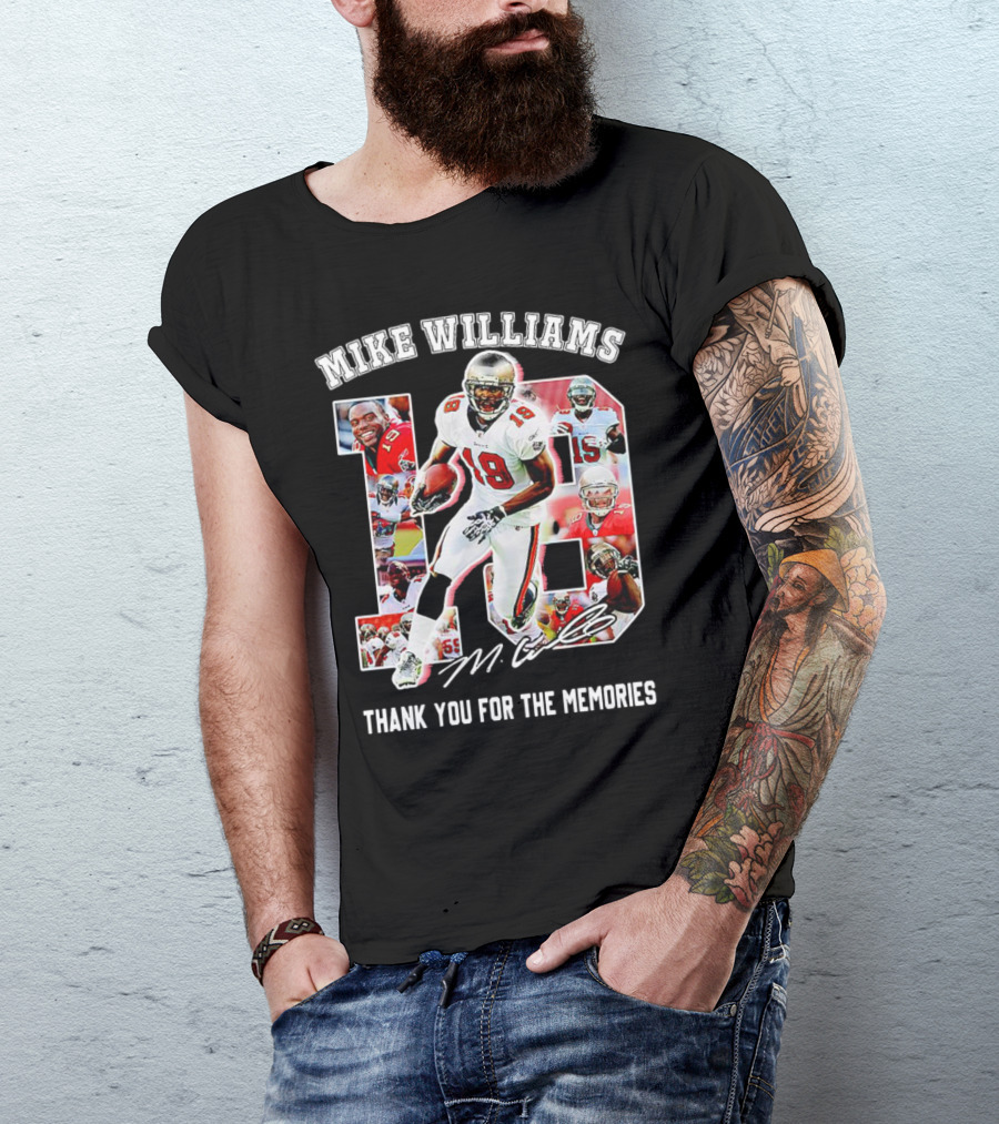 Mike Williams 19 Thank You For The Memories Tampa Bay Buccaneers Signature T-Shirt