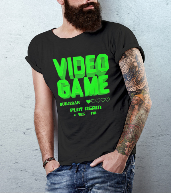 VIDEO GAME BUDJERAH PLAY AGAIN YES NO T-Shirt