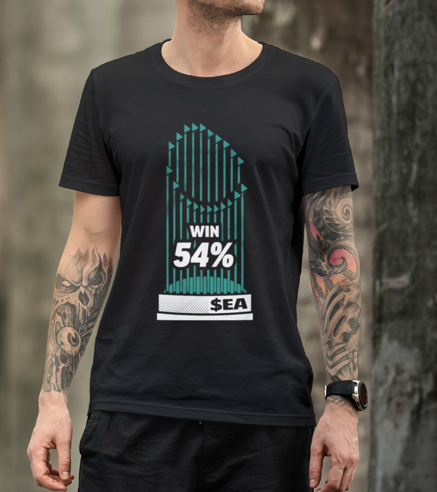 Seattle Mariners Win 54% $SEA Iconic Trophy T-Shirt