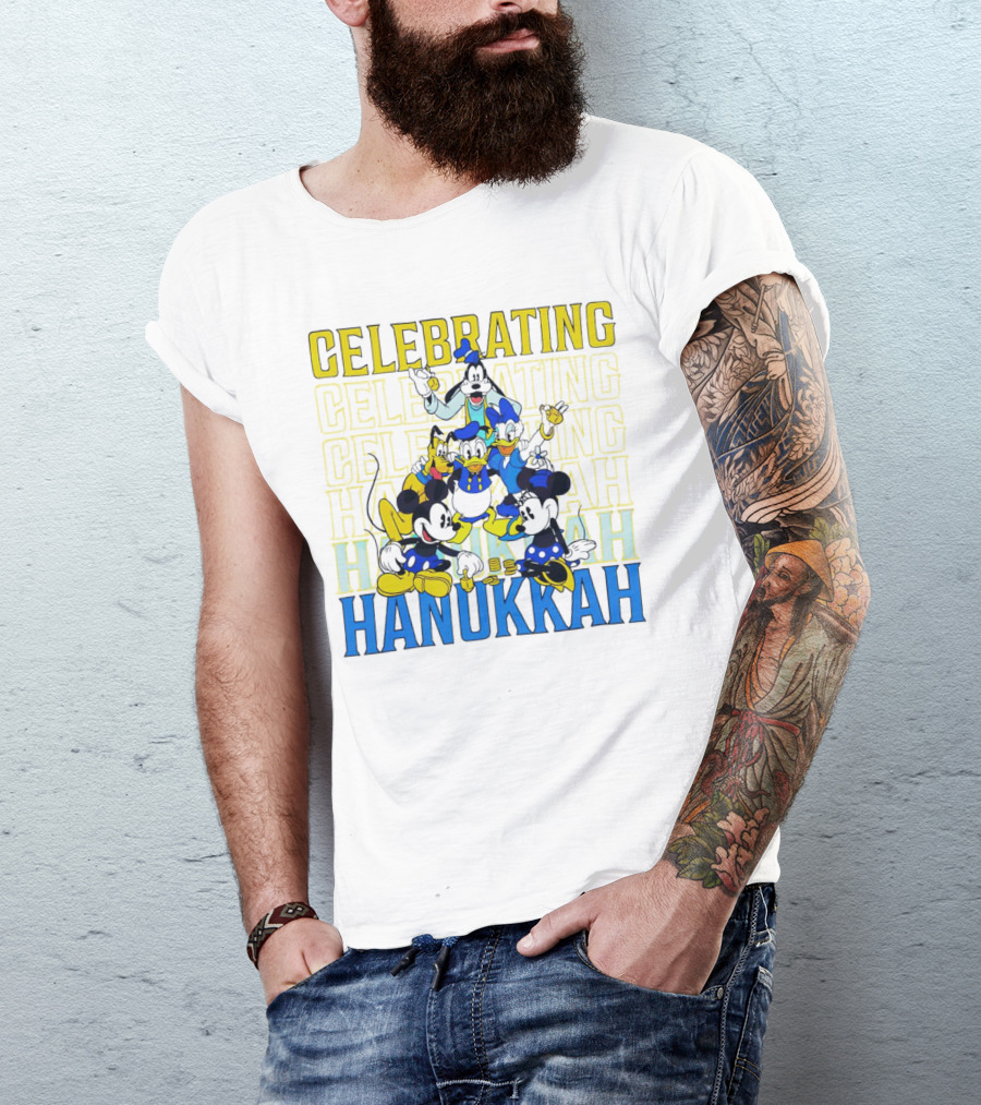 Celebrating Hanukkah Mickey Mouse And Friends T-Shirt