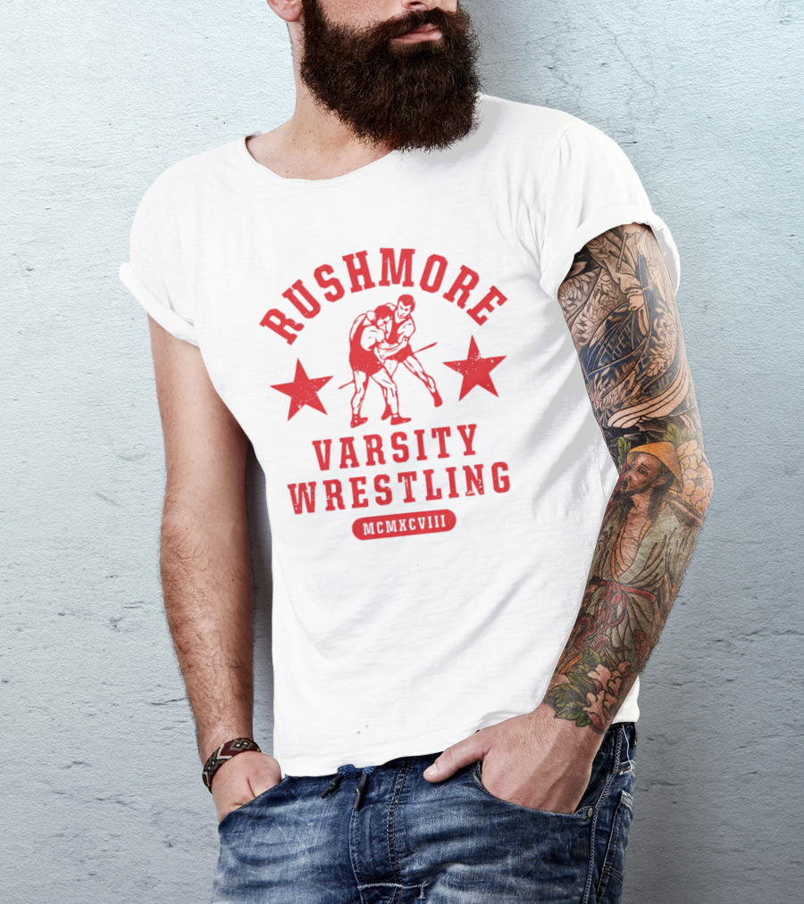 Rushmore Varsity Wrestling MCMXCVIII T-Shirt