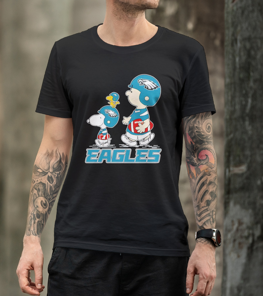 Eagles Football Snoopy Charlie Brown Woodstock Philadelphia T-Shirt