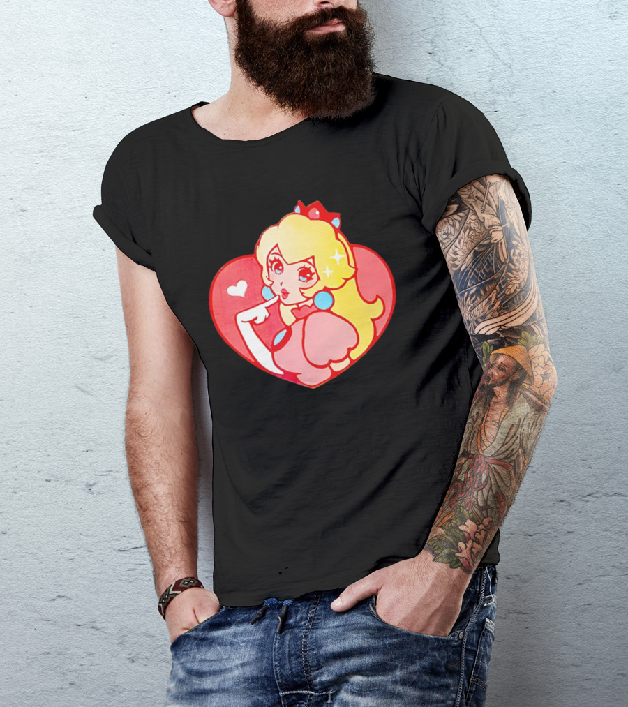 Jivke Princess Peach Heart T-Shirt