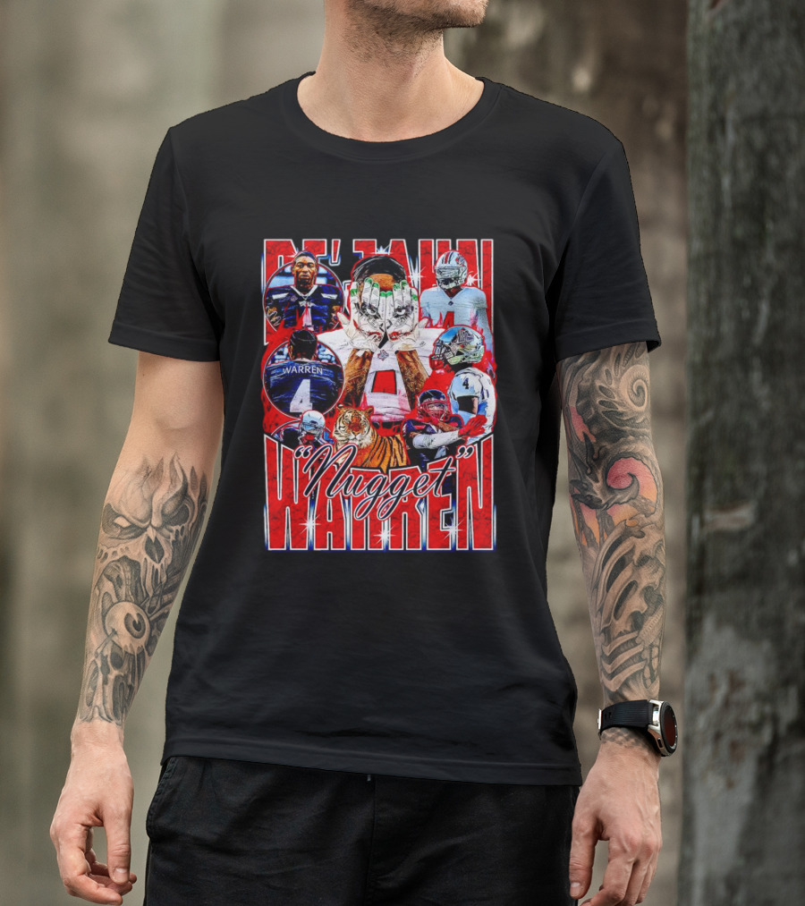 De’Jahn Nugget Warren Jackson State Tigers Football Player Collage T-Shirt