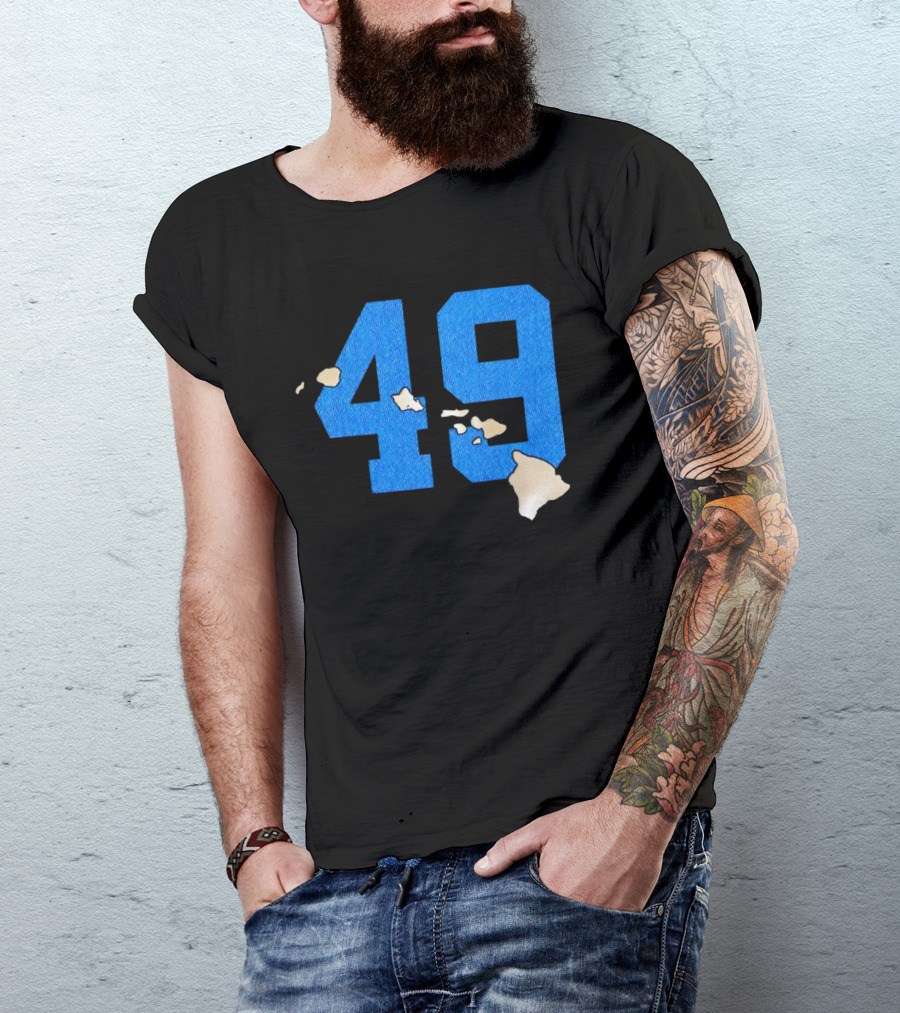 Frankie Luvu 49 Carolina Panthers Hawaii Islands T-Shirt