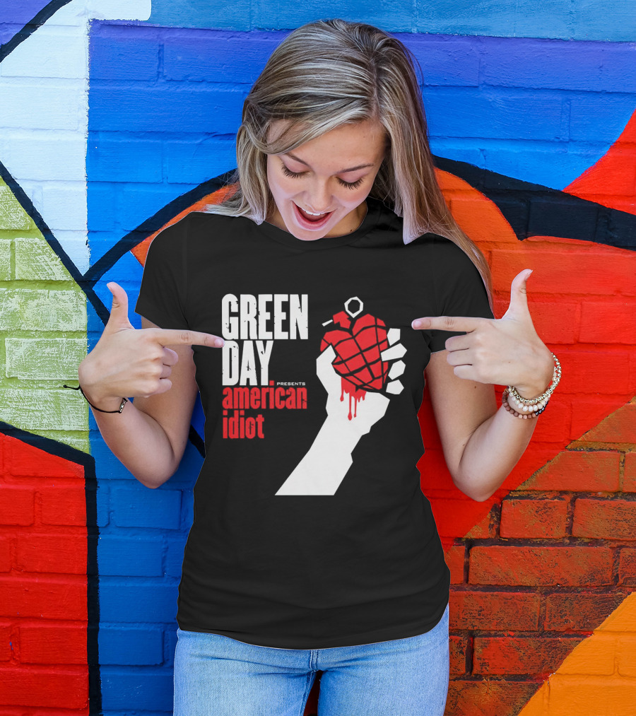 Green Day Presents American Idiot Heart Hand Grenade T-Shirt