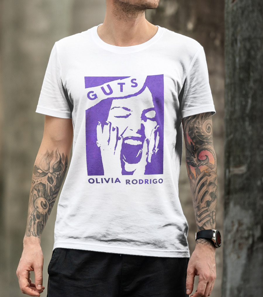 Guts Olivia Rodrigo Vintage Purple Face T-Shirt