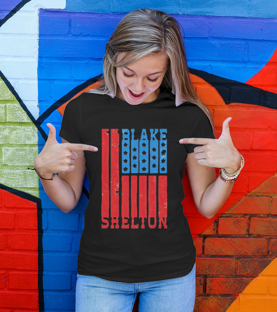 Blake Shelton American Flag Stars And Stripes USA T-Shirt