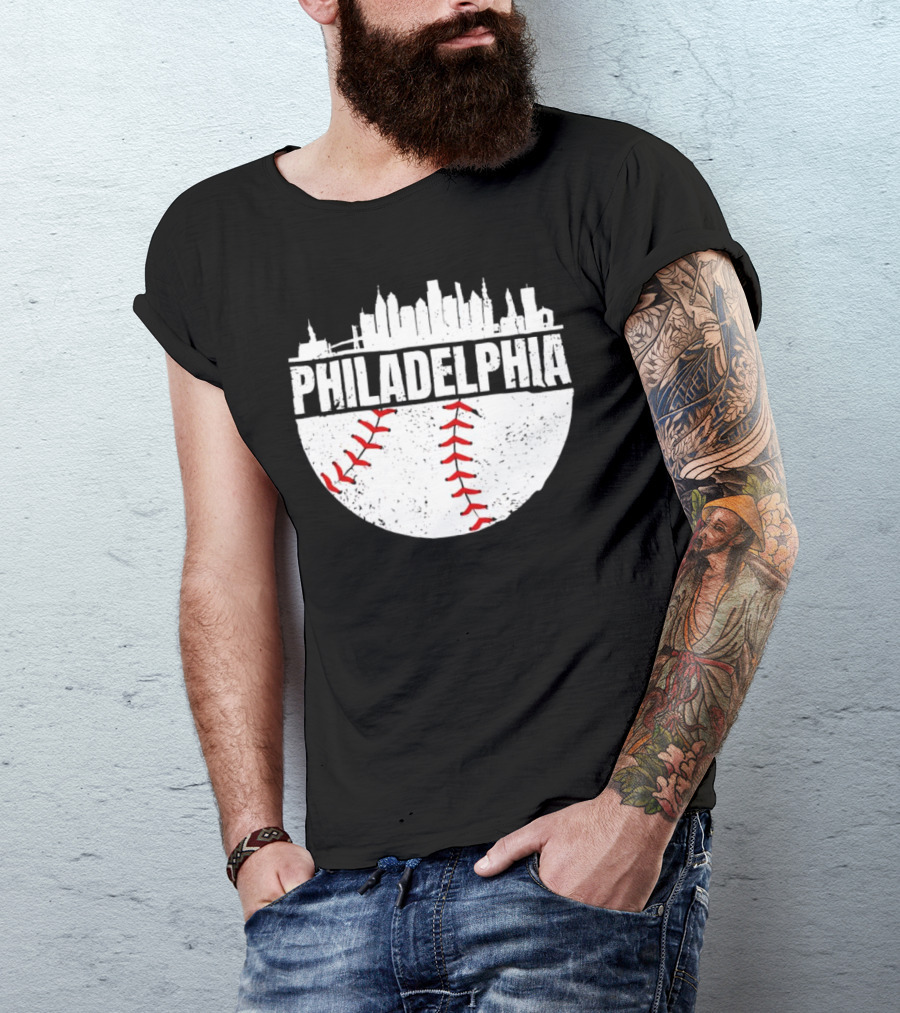 Philadelphia Skyline Baseball Urban T-Shirt