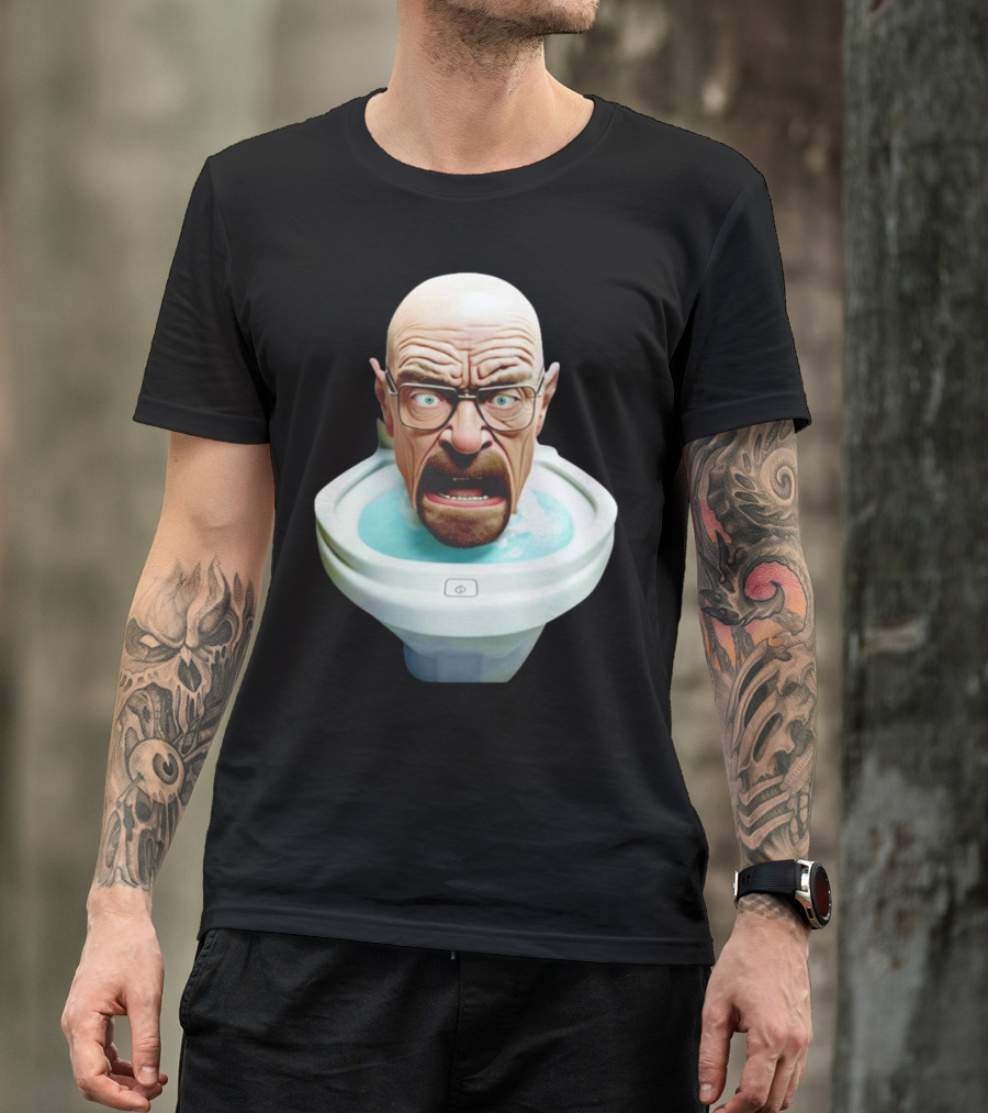 Walter White Toilet Skibidi Meme Face T-Shirt