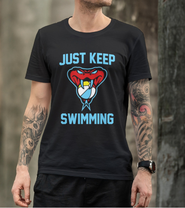 Just Keep Swimming Arizona Diamondbacks Snake Volleyball T-Shirt