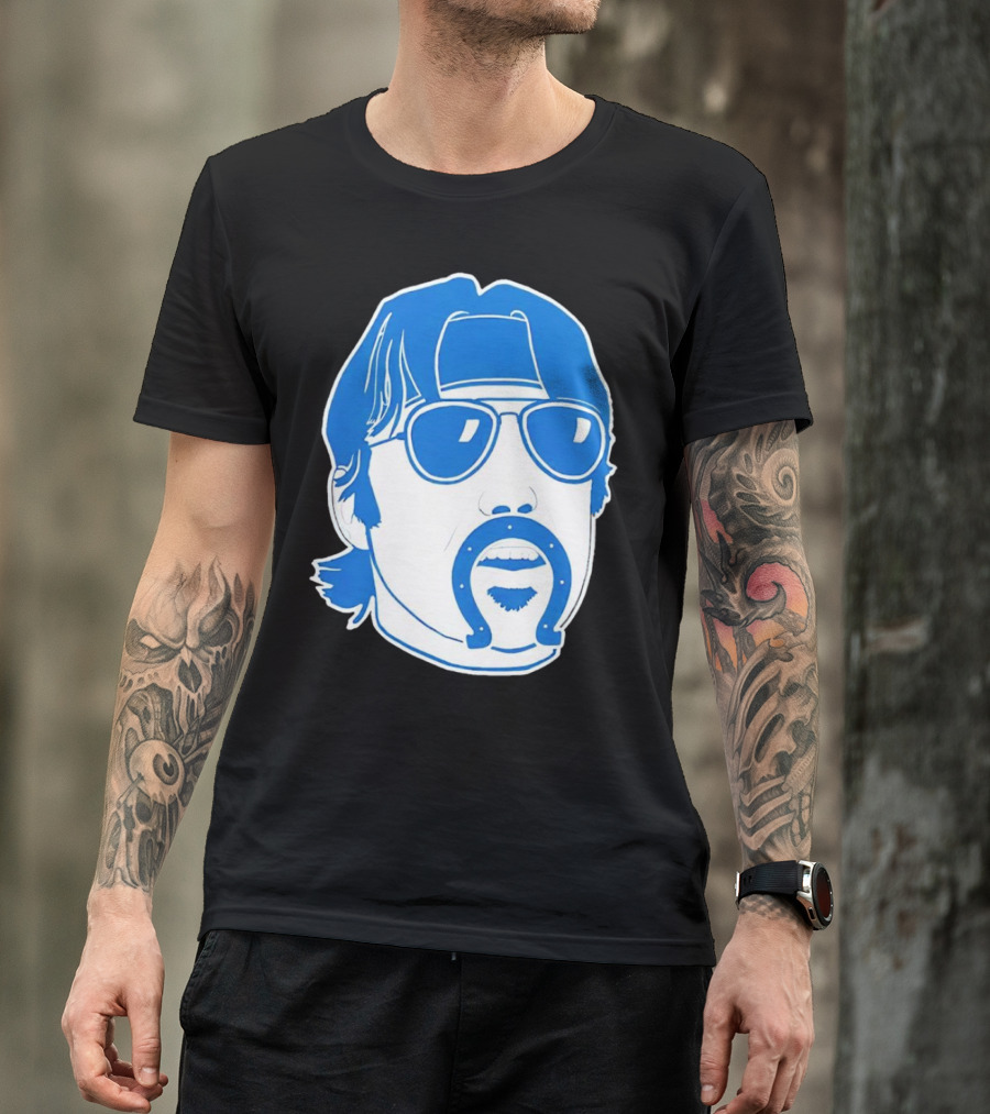 Gardner Minshew Indianapolis Colts Face Horseshoe Sunglasses Hat T-Shirt
