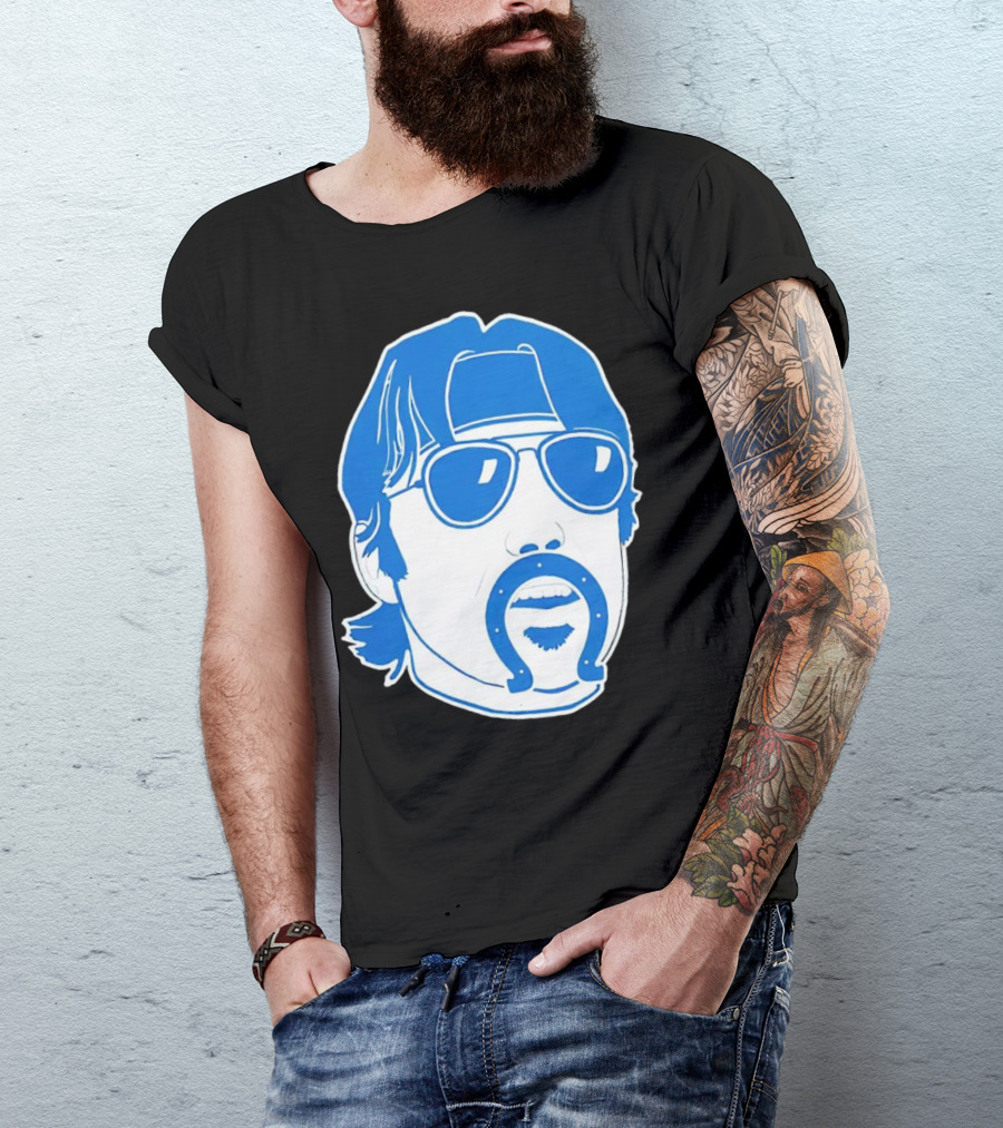 Gardner Minshew Indianapolis Colts Face Horseshoe Sunglasses Hat T-Shirt