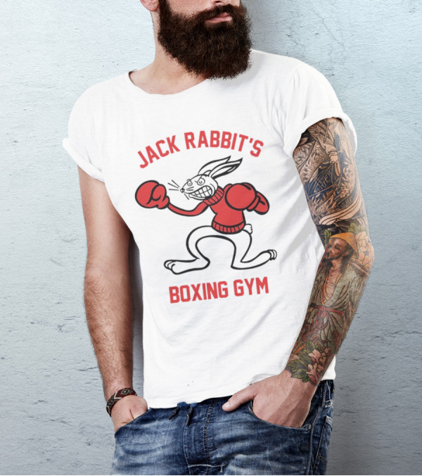 Jack Rabbit's Boxing Gym Rabbit Illustration With Boxing Gloves T-Shirt