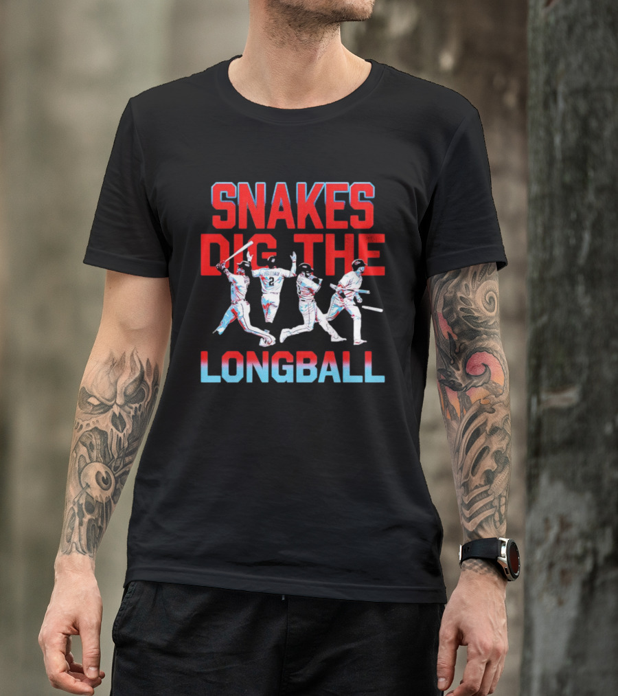 Arizona Diamondbacks Snakes Dig The Longball Players Graphics T-Shirt