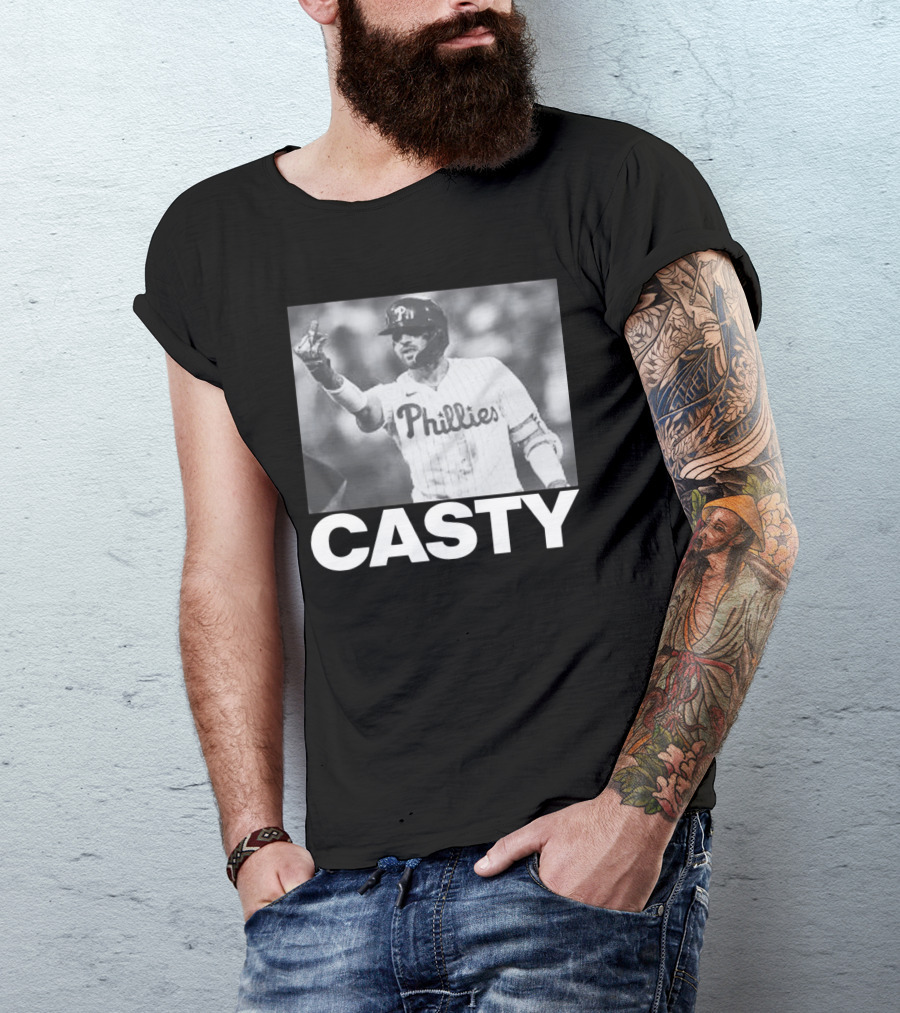 Phillygoat Casty Phillies Baseball Player Gesture T-Shirt