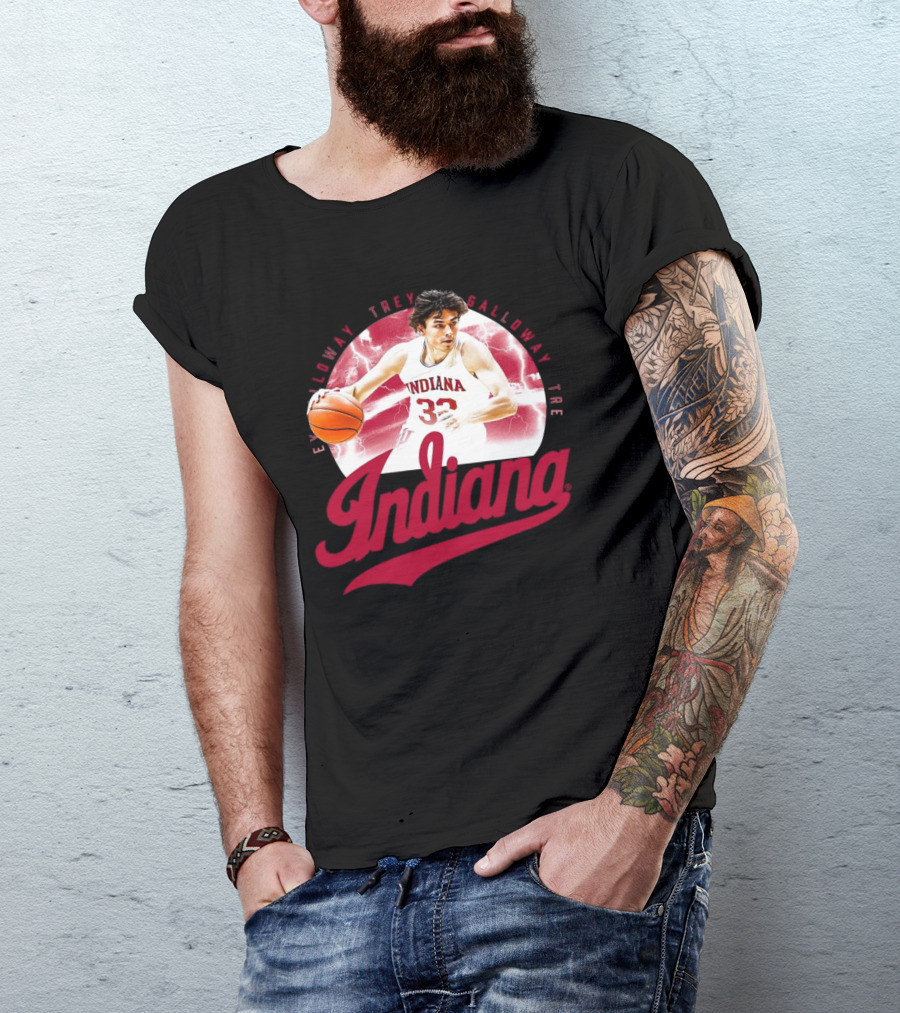 Indiana Hoosiers Trey Galloway Basketball Player Number 32 T-Shirt
