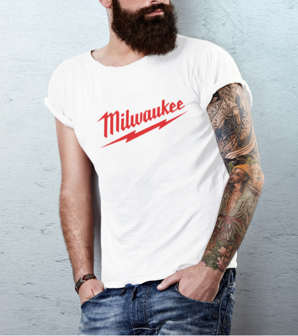 Milwaukee Red Lightning Bolt T-Shirt