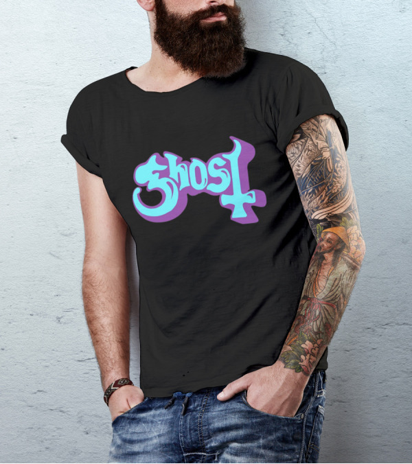 Ghost Purple Teal 70s T-Shirt