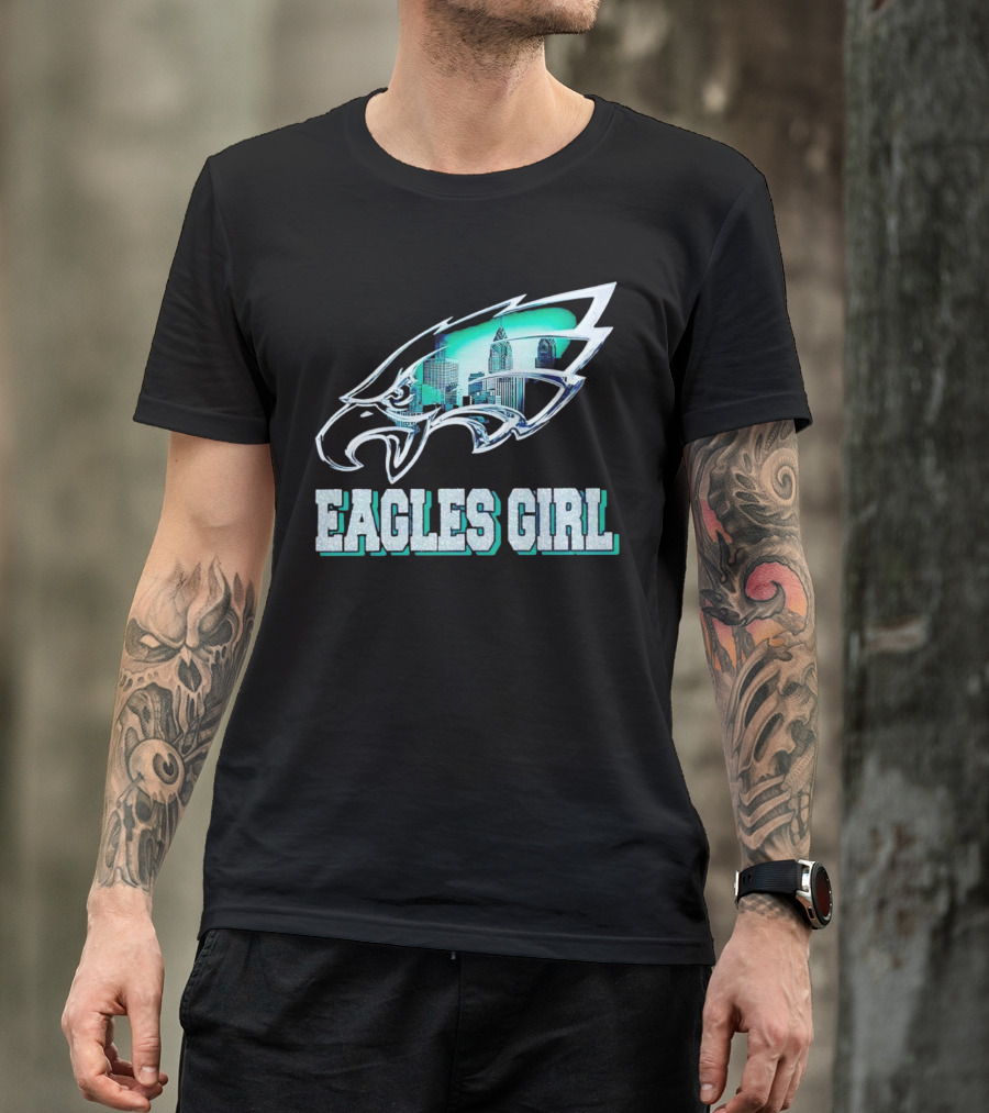 Eagles Girl Philadelphia Skyline Fly Eagles Fly T-Shirt