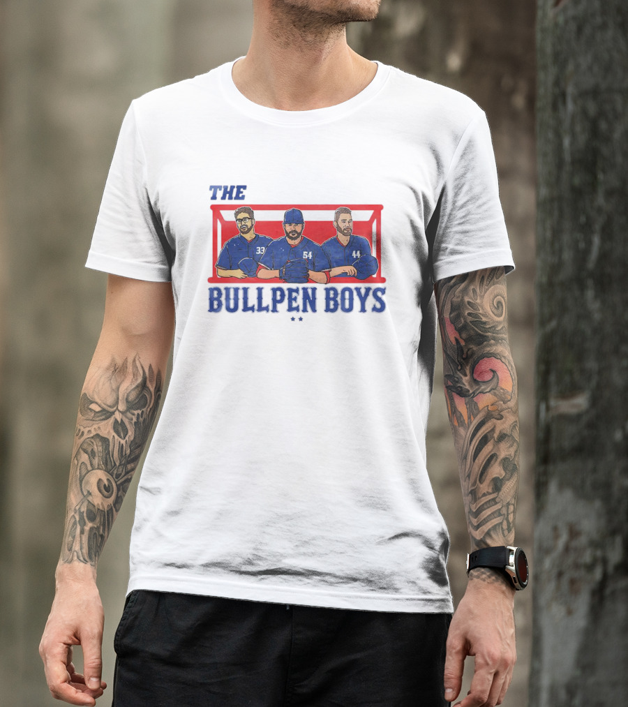The Bullpen Boys Texas Rangers Pitchers Trio T-Shirt