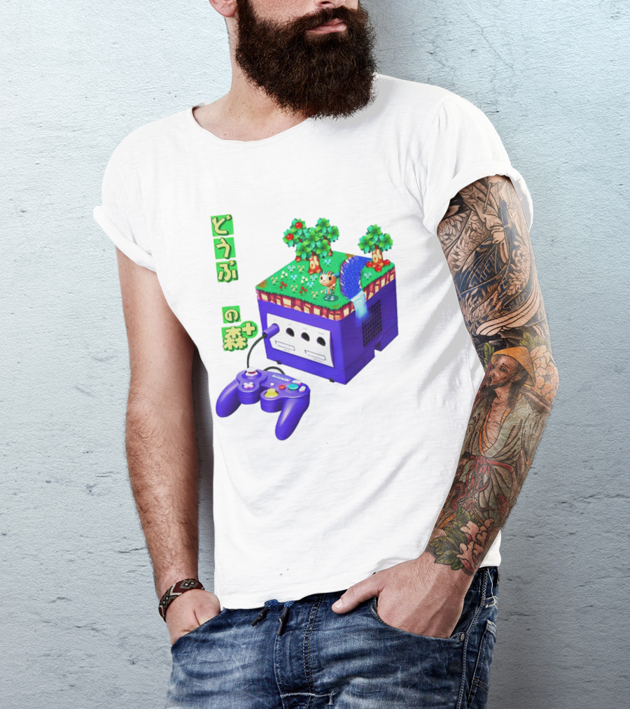 Animal Crossing Dobutsu No Mori Plus GameCube Japanese Nintendo T-Shirt