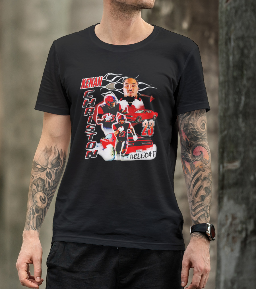 Kenan Christon 23 San Diego State Aztecs Hellcat Football And Sports Car T-Shirt
