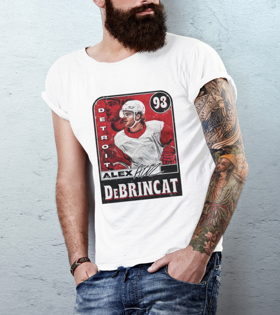 Alex DeBrincat Detroit 93 Hockey Player Card T-Shirt