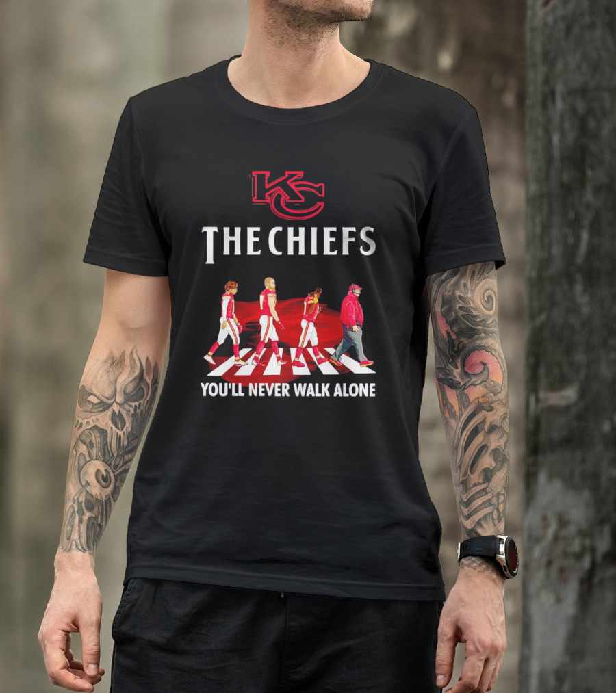 KC Chiefs Abbey Road You'll Never Walk Alone T-Shirt