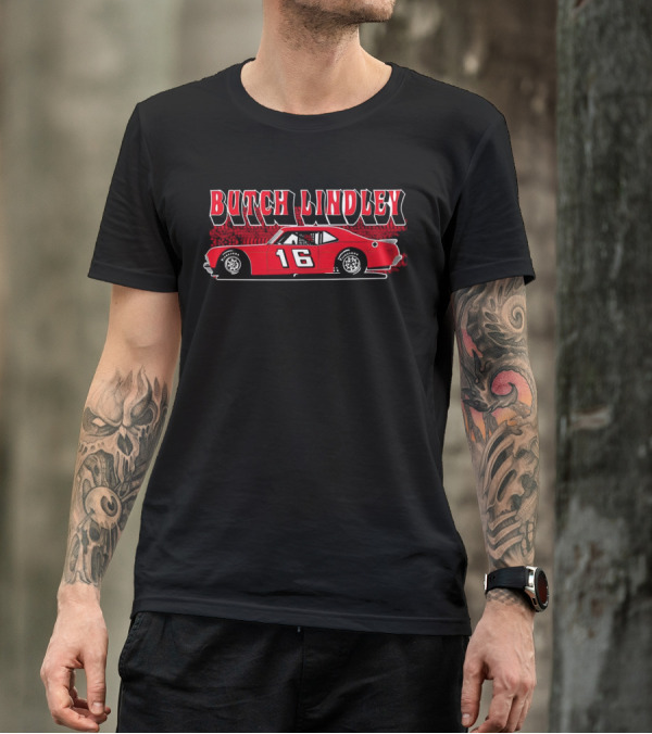Butch Lindley 16 Red Car Racing T-Shirt