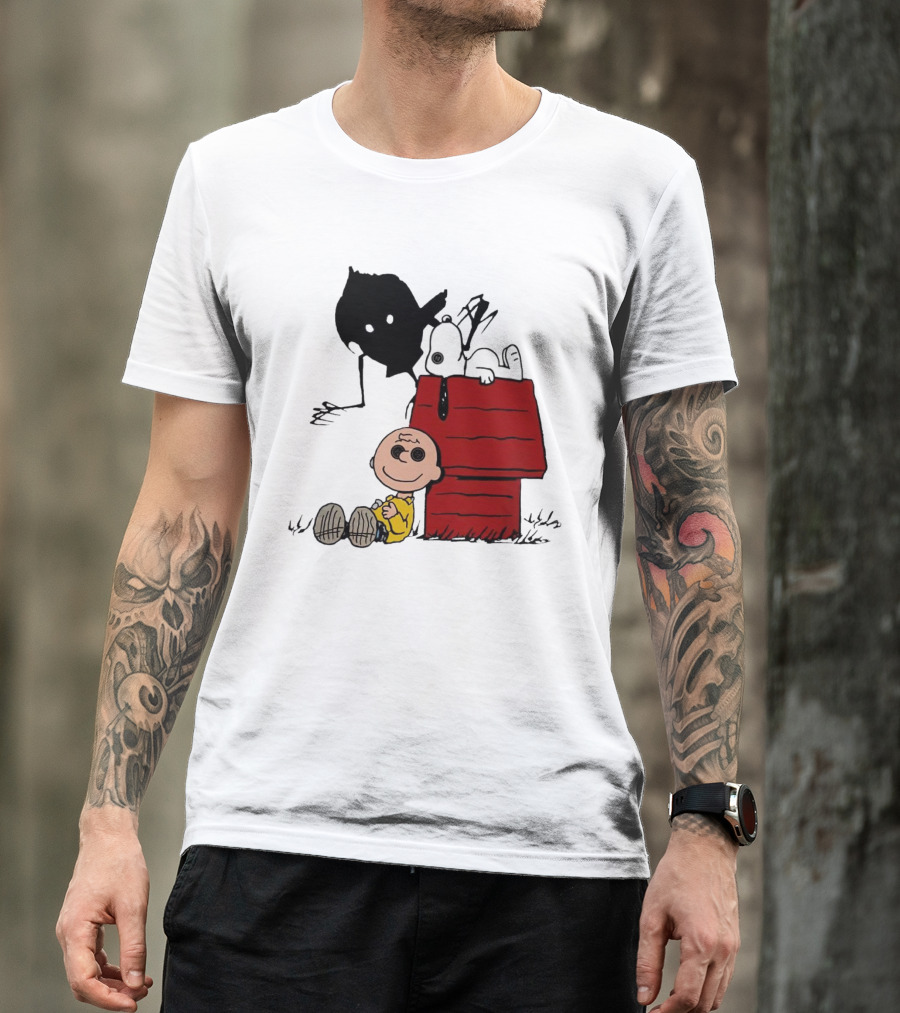 Charlie Brown Snoopy Coraline Button Eyes Shadow T-Shirt