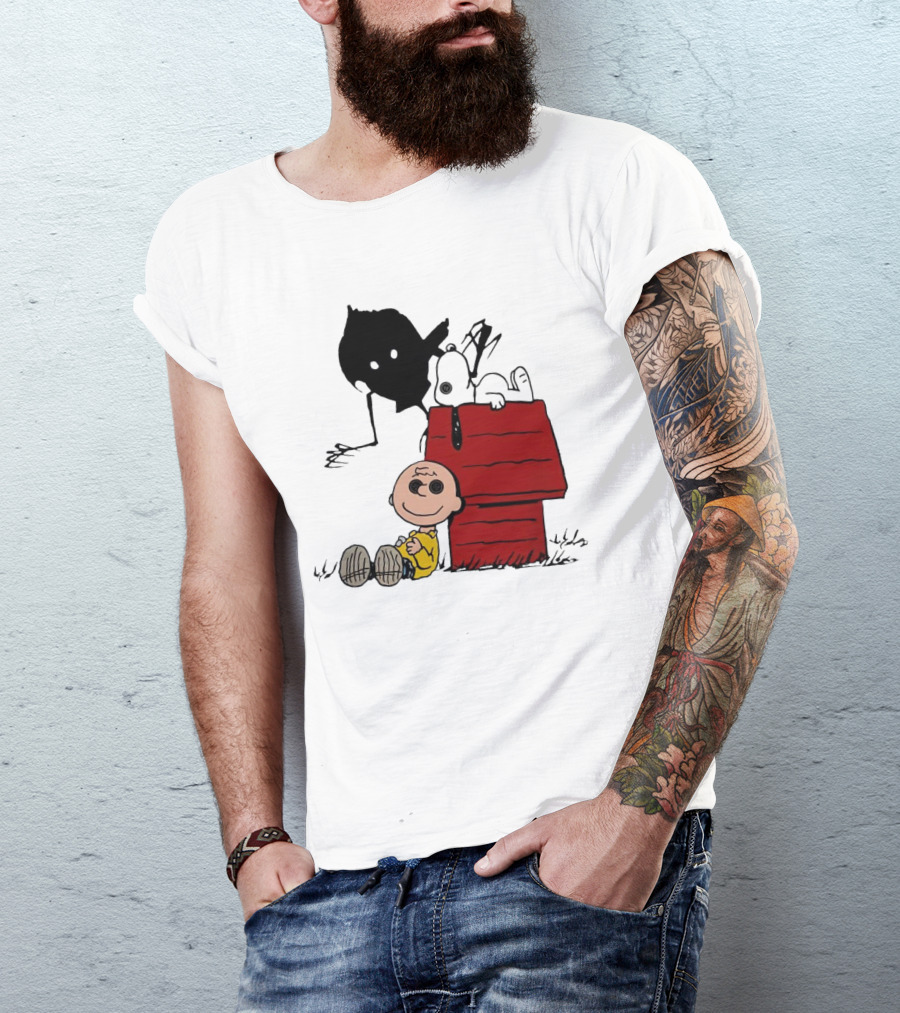 Charlie Brown Snoopy Coraline Button Eyes Shadow T-Shirt