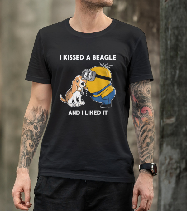 I Kissed A Beagle And I Liked It Minion Beagle Interaction T-Shirt