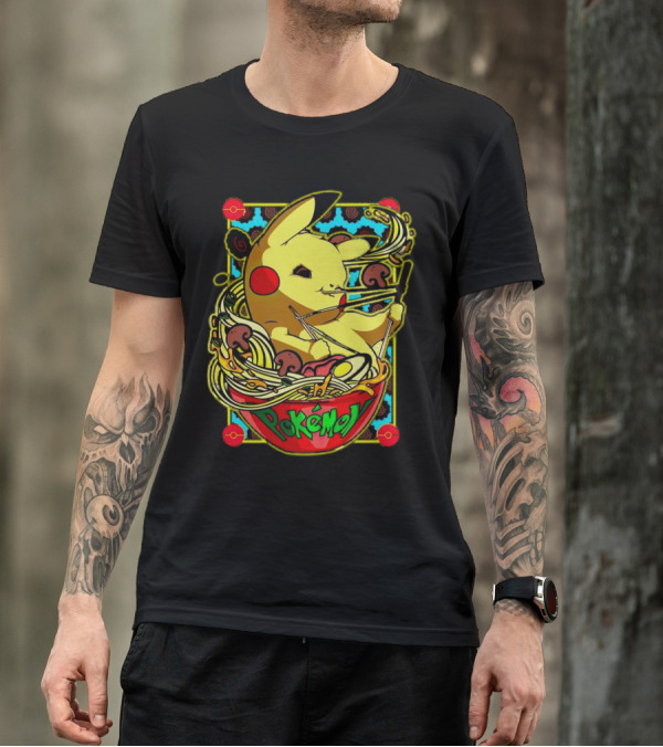 Pokemon Pikachu Ramen Mania Noodles Bowl Adventure T-Shirt