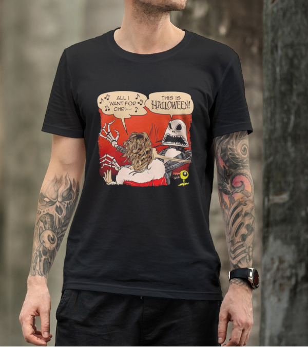 Jack Skellington Slapping This Is Halloween All I Want For Chri T-Shirt