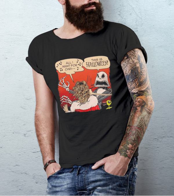 Jack Skellington Slapping This Is Halloween All I Want For Chri T-Shirt