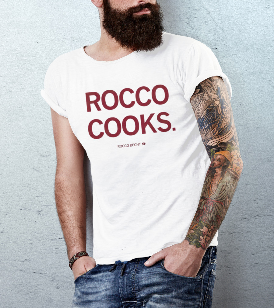 Rocco Cooks Rocco Becht Football T-Shirt