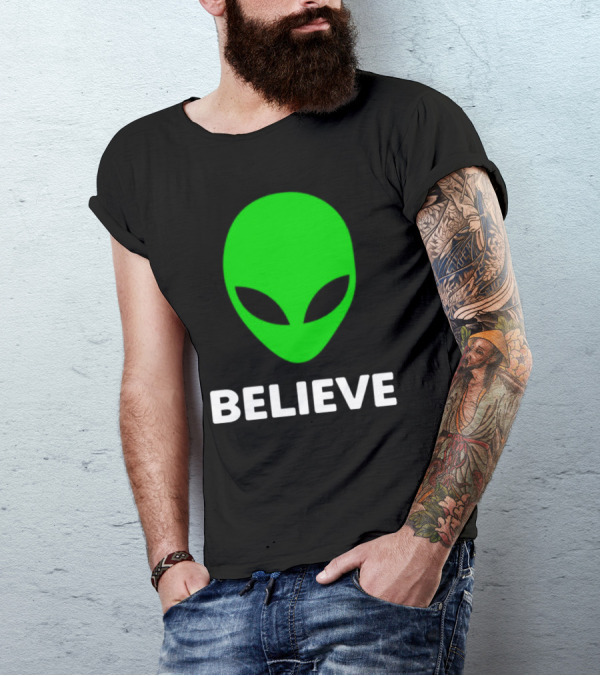 Believe Alien Green T-Shirt