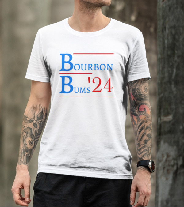 Bourbon Bums '24 Campaign Style Blue T-Shirt