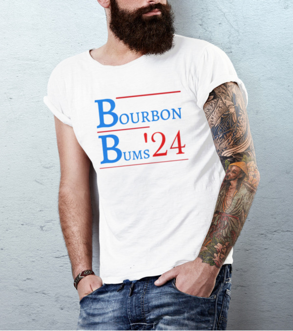 Bourbon Bums '24 Campaign Style Blue T-Shirt