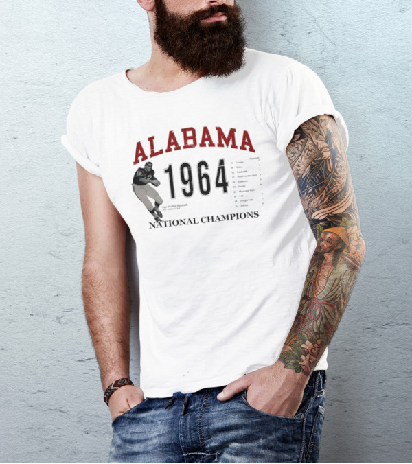 Alabama 1964 National Champions Joe Willie Namath Football Legend T-Shirt