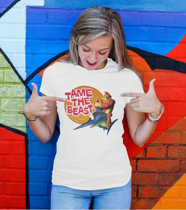 Tame The Beast Donkey Kong Riding Swordfish T-Shirt