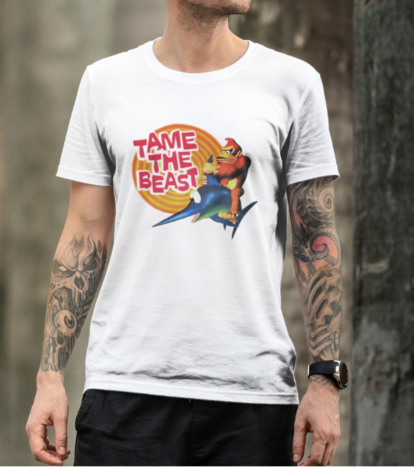 Tame The Beast Donkey Kong Riding Swordfish T-Shirt