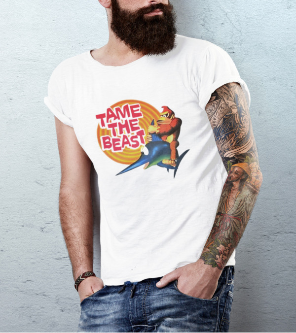Tame The Beast Donkey Kong Riding Swordfish T-Shirt