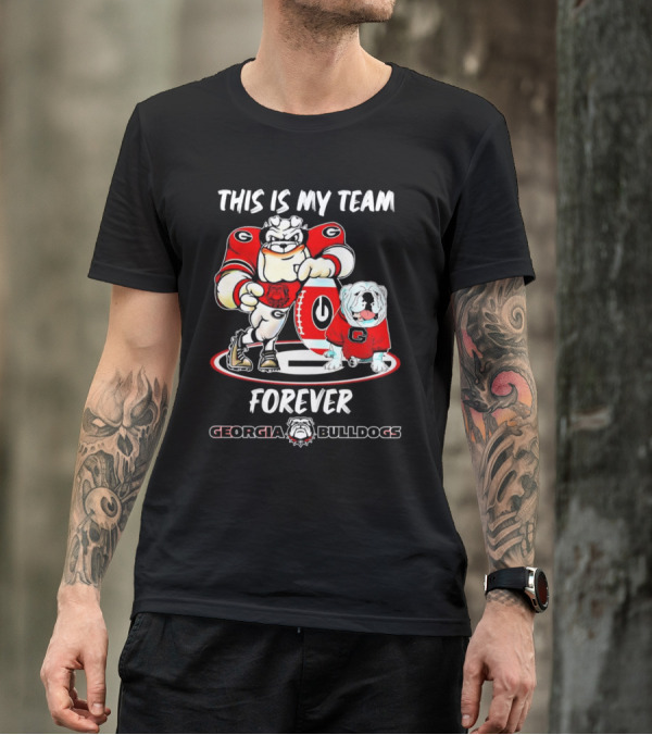 Georgia Bulldogs This Is My Team Forever Mascot Collection T-Shirt